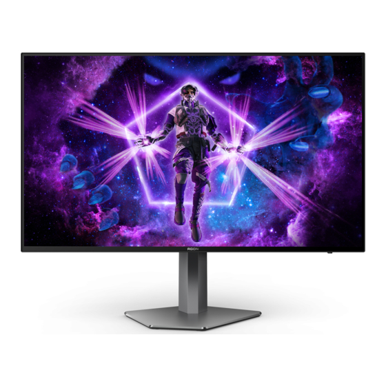 AOC Agon PRO AG276QZD Addendum Au Manuel D'utilisation