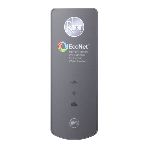 Rheem EcoNet Instructions D'installation