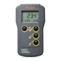 Hanna Instruments HI 93510N Manuel D'utilisation