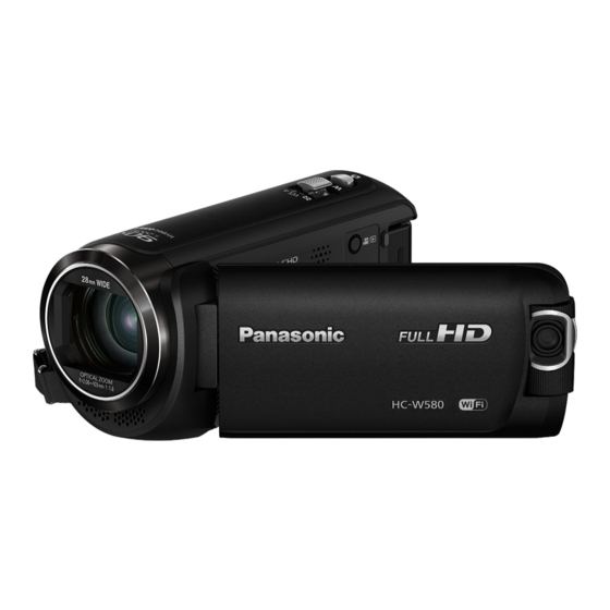 Panasonic HC-W580 SD PACK Mode D'emploi