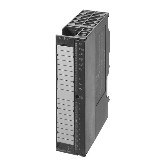 Siemens SIMATIC NET CP 343-2 Information De Produit