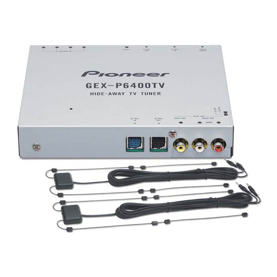 Pioneer GEX-P6400TV Mode D'emploi