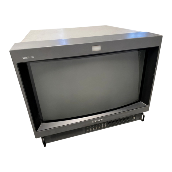 Sony Trinitron PVM-20S1WE Mode D'emploi