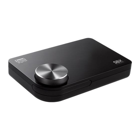 Creative Sound Blaster X-Fi Surround 5.1 Pro v3 Guide De L'utilisateur