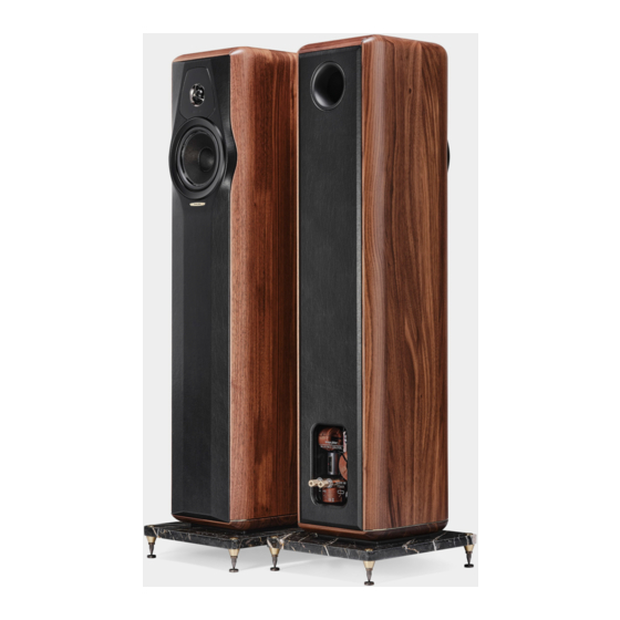 Sonus Faber Maxima Amator Manuel D'utilisation