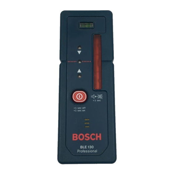 Bosch BLE 130 Professional Instructions D'emploi