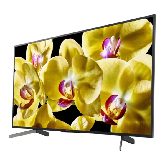 Sony BRAVIA KD-55XG8096BAEP Manuel D'utilisation