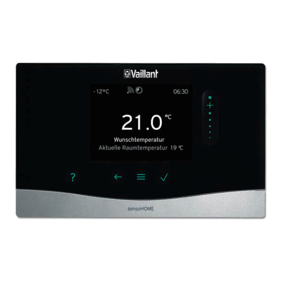 Vaillant sensoHOME VRT 380/2 Notice D'utilisation Et D'installation