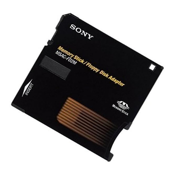 Sony MSAC-FD2M Mode D'emploi