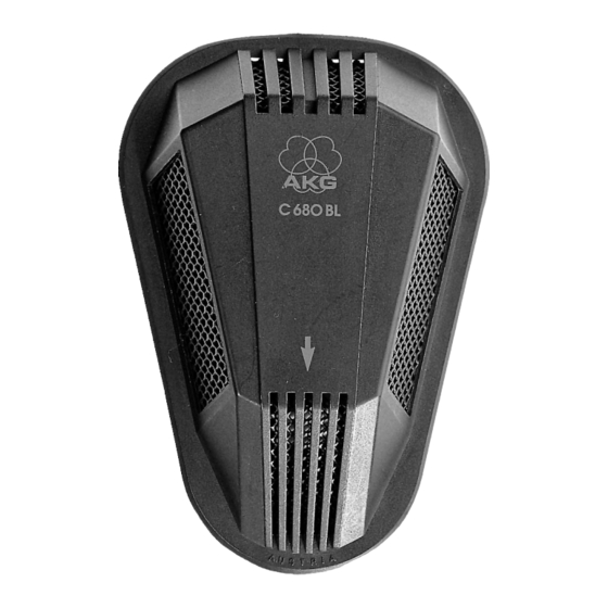 AKG C 680 BL Mode D'emploi