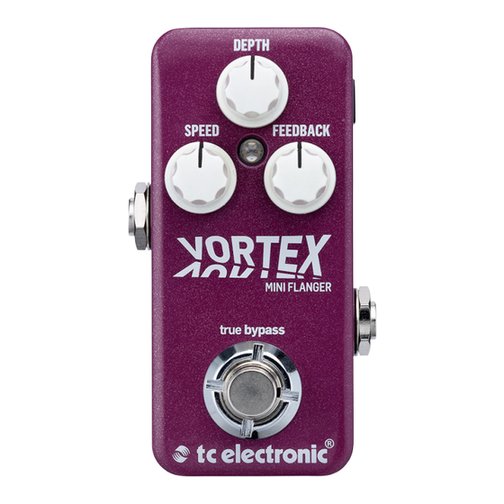 TC Electronic Vortex Mini Flanger Mode D'emploi