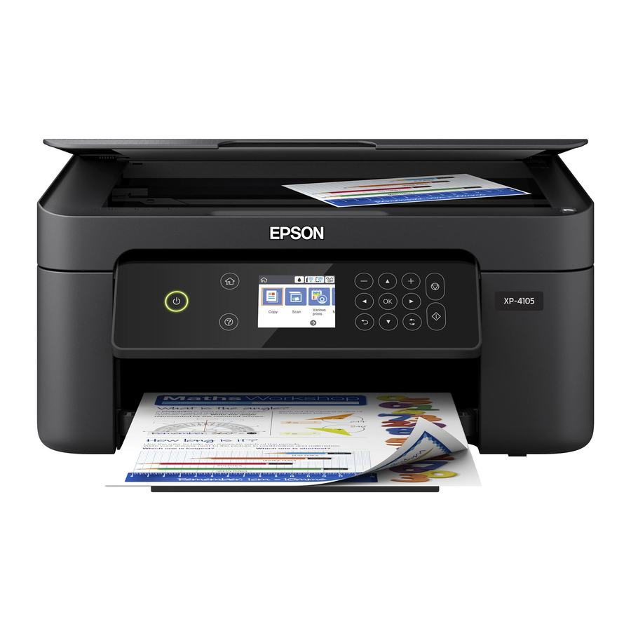 Epson Expression Home XP-4100 Guide Rapide