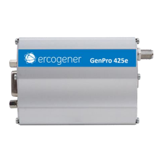 Ercogener GenPro 425e Guide Utilisateur