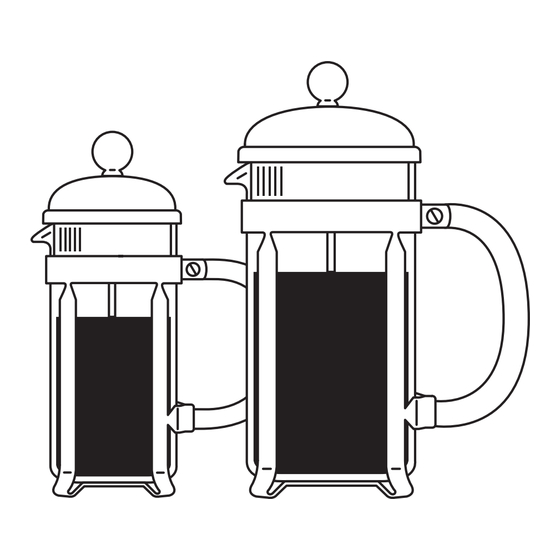 Bodum Cafetiere French Press Manuel D'utilisation