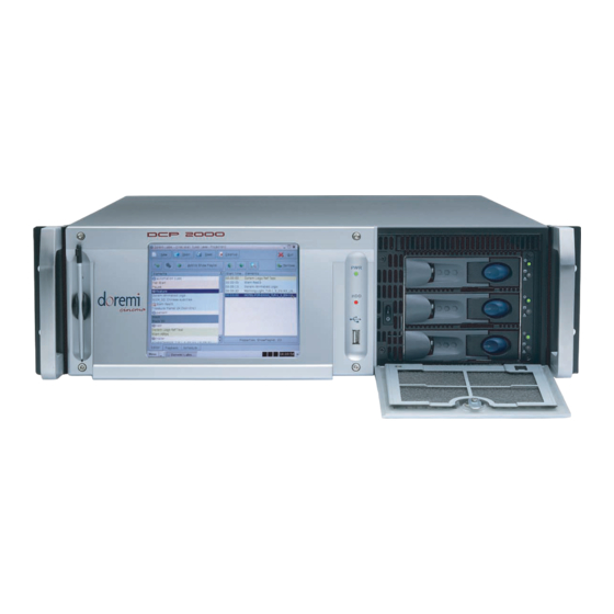 Doremi Cinema DCP-2000 Manuel De L'opérateur