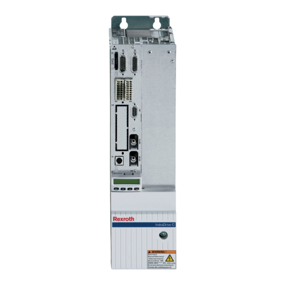 Bosch Rexroth IndraDrive C HCS02.1E-W0012 Guide De Projet