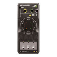 Gossen MetraWatt METRAPHASE 1 Mode D'emploi