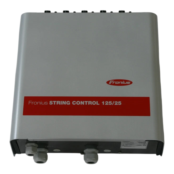 Fronius String Control 125/25 Instructions De Service
