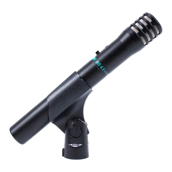 Shure BG Serie Mode D'emploi