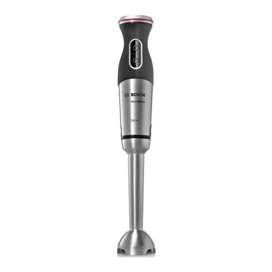 Bosch MSM87110 Notice D'utilisation