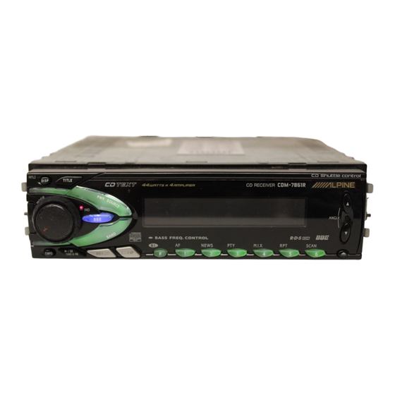 Alpine CDM-7861R Mode D'emploi
