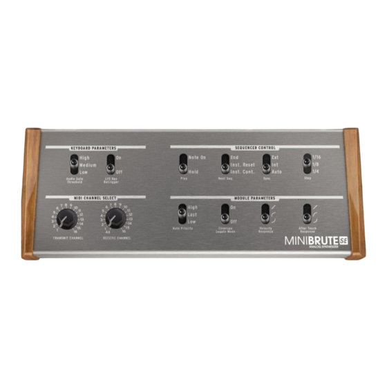 Arturia MiniBrute SE Manuel De L'utilisateur