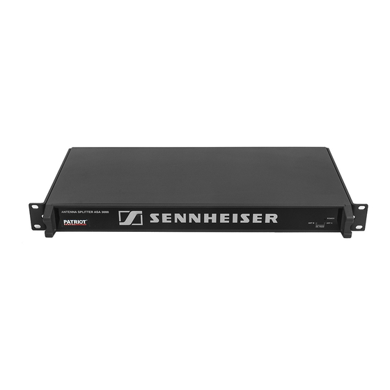 Sennheiser ASA 3000 Notice D'emploi