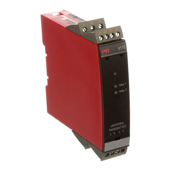 PR electronics Preasy 4116 Mode D'emploi