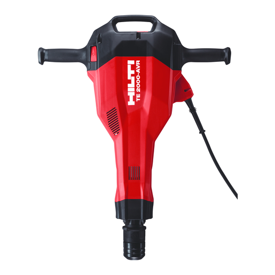 Hilti TE 2000-AVR Mode D'emploi