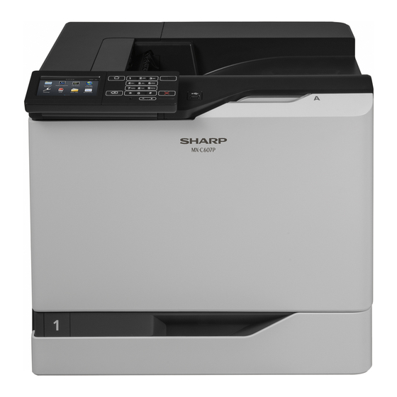 Sharp MXC607P Référence Rapide