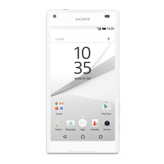 Sony Xperia Z5 Compact Manuels