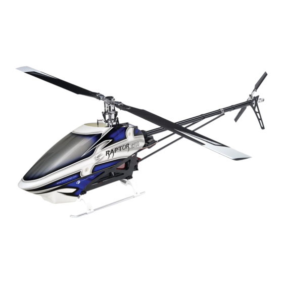 THUNDER TIGER RAPTOR E700 Manuel D'instruction