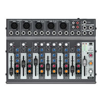 Behringer Xenyx 1002B Instructions D'utilisation Et Consignes De Sécurité