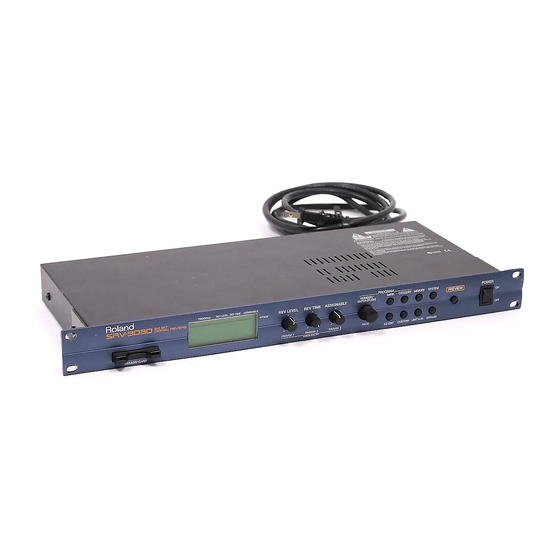 Roland SRV-3030 Mode D'emploi