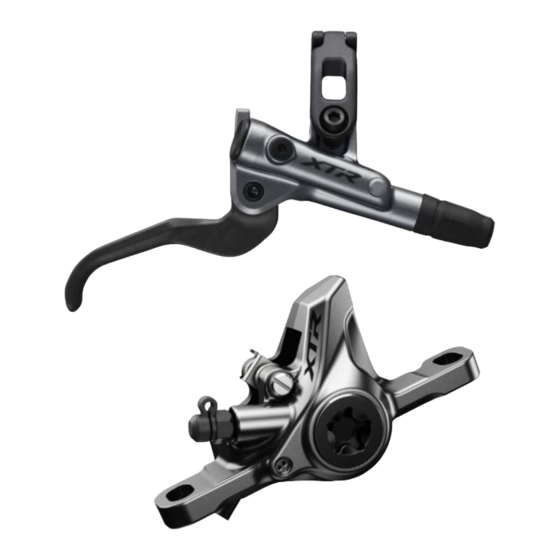 Shimano XTR BR-M9100 Manuel Du Revendeur