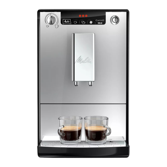 Melitta Solo E950-203 Mode D'emploi