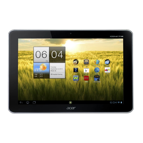 Acer ICONIA TAB A210 Manuel D'utilisation
