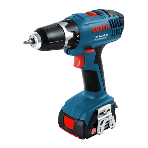 Bosch Professional GSR 14,4 V-LI Notice Originale