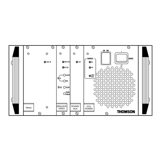 THOMSON TTV 1707 Manuel D'utilisation