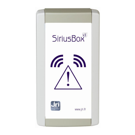 JRI SiriusBox Notice D'utilisation