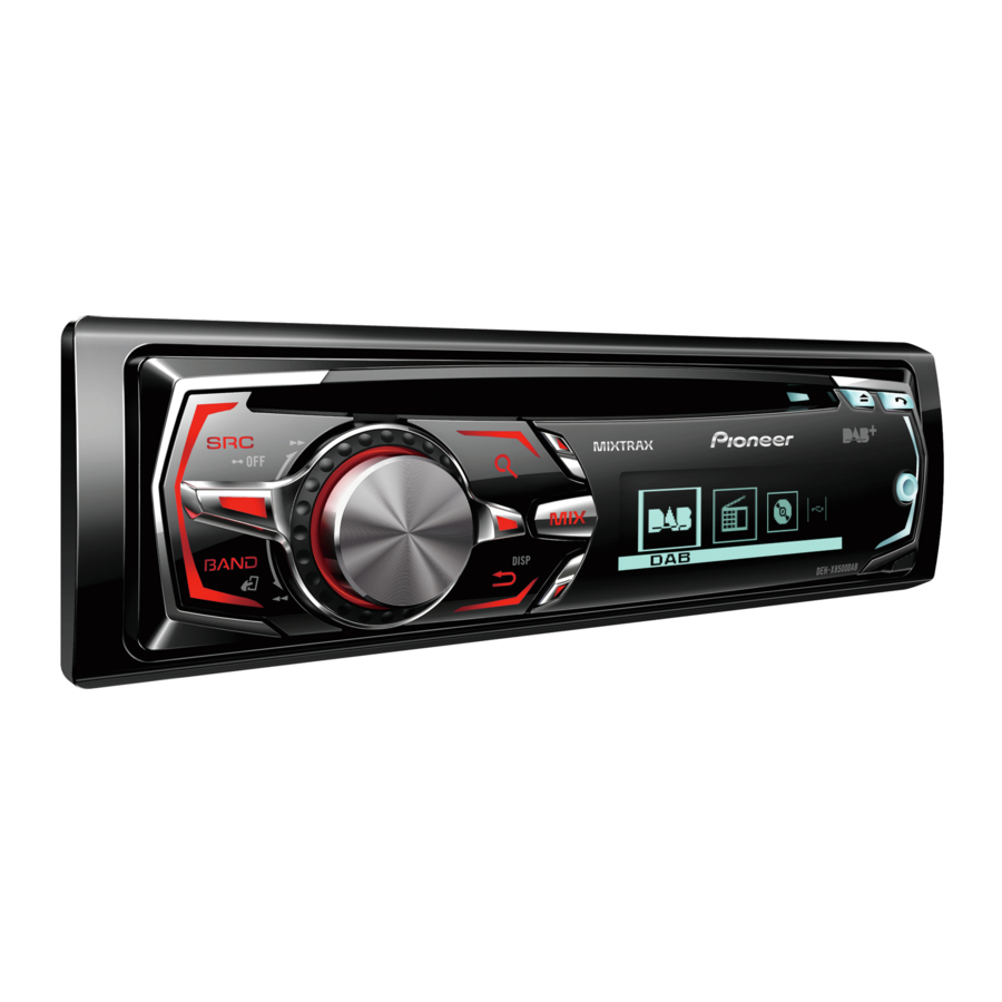 Pioneer DEH-X8500DAB Mode D'emploi