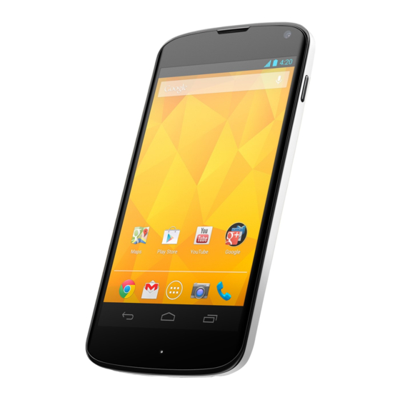 LG NEXUS 4 Guide De Démarrage Rapide