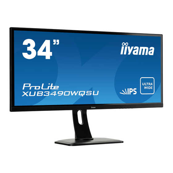 Iiyama ProLite XUB3490WQSU Mode D'emploi