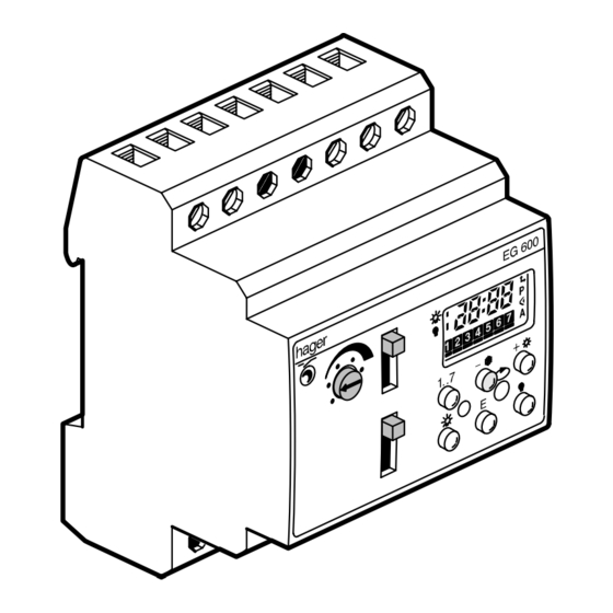 hager EG 600 Notice D'instructions