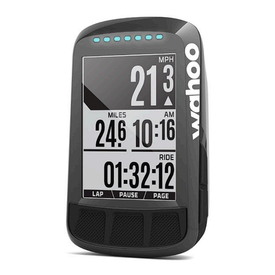 Wahoo ELEMNT BOLT Mode D'emploi