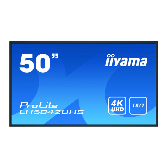 Iiyama ProLite Série Mode D'emploi