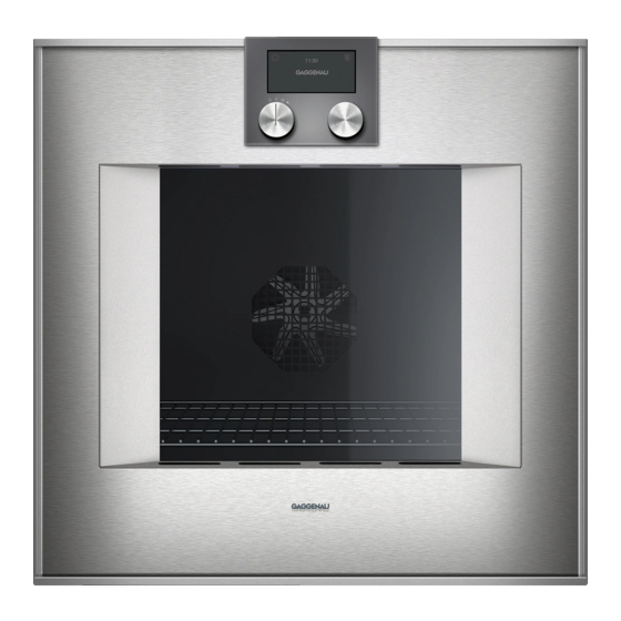 Gaggenau BO471110 Notice D'utilisation