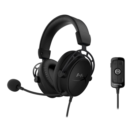 HyperX Cloud Alpha Mode D'emploi