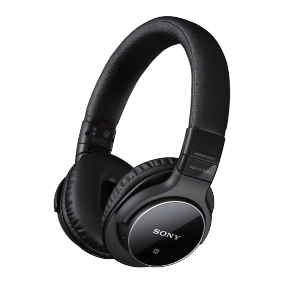 Sony MDR-ZX750BN Guide De Référence