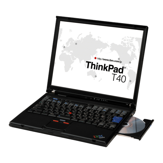 IBM ThinkPad T40 Serie Guide De Maintenance